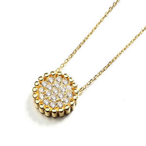 Collana con Pendente in Argento Sterling Placcato Oro 14K con Cristalli Incastonati, Elegante e Lussuosa, Categoria Prodotto: Collane con Cristalli - Product Image 2