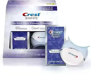 Crest 3D-Weißstreifen mit Licht, Zahnaufhellungsstreifen-Kit, 20 Streifen (10 Stück Pack)