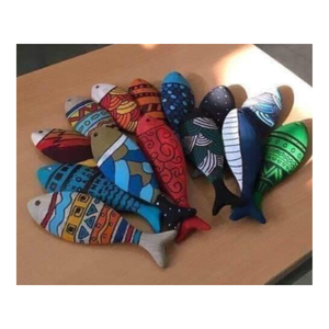 Talla de Peces Marinos en Madera Natural Hecha a Mano, Arte Tradicional Vietnamita en Madera para Decoración de Interiores - Product Image 6