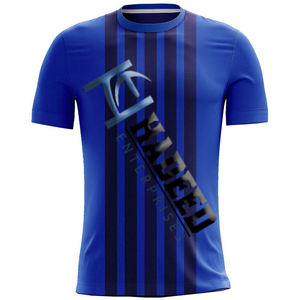 Camiseta de alta calidad para hombre, camisa de tela lisa estampada, diseño de sublimación, logotipo personalizado, informal - Product Image 1