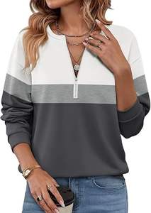 Sweatshirts à demi-fermeture éclair personnalisés pour femmes avec logo à l'avant Vêtements Sweat-shirts à demi-fermeture éclair - Product Image 5