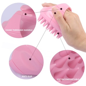Hair Scalp <b>Massage</b> Brush Comb Silicone Bristles Handle Shampoo Brush Deep Clean Health Beauty 5 colour options - Product Image 3