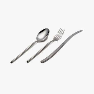 Juego de cubiertos de plata pulida de lujo de nuevo diseño con mango de diseño grueso fabuloso juego de cubiertos moderno de aspecto real para hotel en casa - Product Image 2