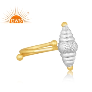 Latest Handmade Design 18K Gold Plated <b>Conch</b> Design Stackable <b>Ring</b> Demi Fine Jewelry Manufacturer - Product Image 3