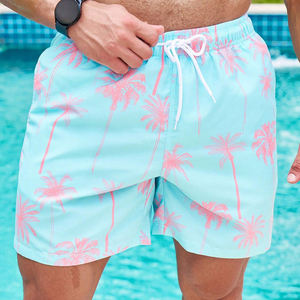 Shorts de Playa Personalizados con Logotipo para Hombre, Estilo Casual, para Natación y Surf, Cintura Media, Color Sólido, Talla Grande, de Poliéster/Nailon, Ecológicos, de Secado Rápido - Product Image 4