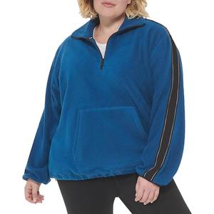 Unisex Quarter Zip Half Zip Oversized Polar Fleece Sudaderas Moda Invierno Cuello redondo Bordado Técnica Sudaderas Hombres - Product Image 1