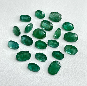 Esmeralda Zambiana 100% Natural, Corte Ovalado de 6x4-5x7mm, Verde Medio, 10.00 Quilates, Piedras Preciosas Sueltas de Alta Calidad para Joyería - Product Image 1