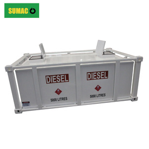 Tanque diésel de doble pared de acero al carbono aprobado por el sitio minero con barreras contra choques (opcional) - Product Image 6
