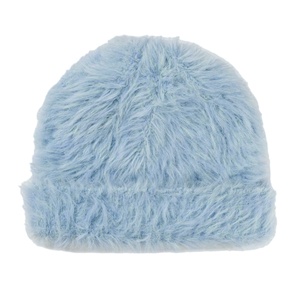 Chapeau d'hiver en fausse fourrure tricotée chaude pour femmes en gros avec broderie 3D imprimée numériquement pour la plage et la scène d'affaires - Product Image 4