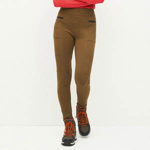 100% pantalones de Yoga de cintura alta de algodón para mujer elegante Casual bolsillo con cremallera lateral transpirable para adultos - Product Image 1