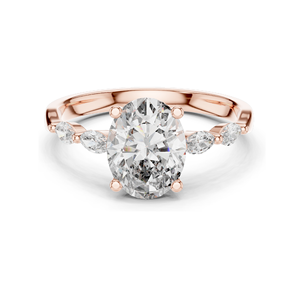 Anillo de Diamante Cultivado en Laboratorio de 17 Quilates para Mujer, Claridad VVS-VS EF, Oro de 18 Quilates, 14 Quilates, 10 Quilates y Plata 925, Oro Rosa, Amarillo y Blanco - Product Image 3