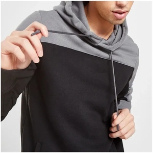 เสื้อฮู้ดดี้ผ้าฟลีซสำหรับผู้ชาย สไตล์สตรีทแวร์ ไซส์พลัส สำหรับเล่นกีฬาและออกกำลังกาย  ผ้าโพลีเอสเตอร์/คอตตอน ระบายอากาศได้ดี สีพื้นเรียบ  รับสกรีนโลโก้ตามแบบ - Product Image 2