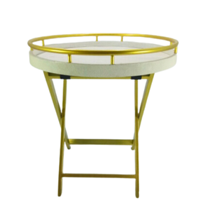 Muebles personalizados para hotel/restaurante Faux Shagreen Bar Cart Forma rectangular con patas mentales de Vietnam - Product Image 1