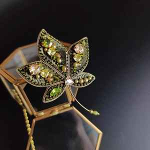 Beaded brooches Handmade designer brooch. High quality accessories. <b>Unique</b> design brooch. <b>Baby</b> shower best <b>gift</b>. - Product Image 1