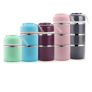 Cute 304 Stainless Steel Vacuum Thermal Lunch Box Leak Proof Bento  Breakfast Soup Cup Insulated Lunch Bag Food Warmer Containers
