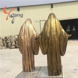 Escultura de Arte de estatua de latón de cobre fundido de diseño personalizado de <span class=keywords><strong>Azrael</strong></span> la muerte tallada artista soldado pulido - Product Image 6