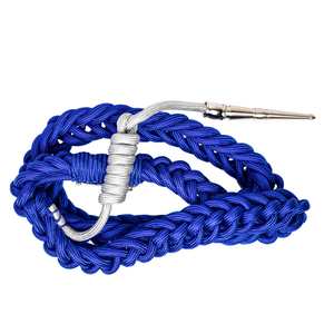 Cordón de hombro Aiguillette de seda y algodón 100% de alta calidad con puntas de latón dorado Cuerdas de bandsman personalizables para uso en exteriores - Product Image 4