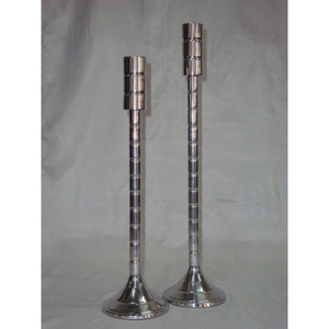 Candelabro de aluminio de diseño antiguo, moderno y pulido, Pedestal - Product Image 6
