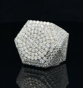 Sterling Silver Women's Wedding Engagement <b>Ring</b> with Round Diamonds and Moissanite-Unique Religious Design for Party Occasions - Product Image 4