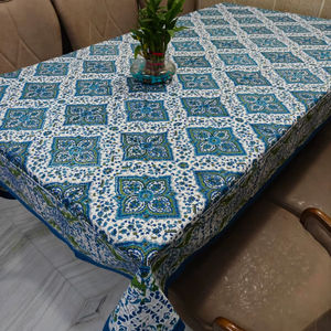 Design floral main bloc imprimé 100% couverture de Table en coton écologique conception artisanale nappe lavable nappe artisanale - Product Image 1