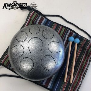 Tambour à langue en acier noir de 8 pouces à 8 notes, type Handpan et Chakra, avec sac et maillet GRATUITS - Vente en gros - Product Image 1