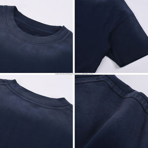 T-shirt en jersey de coton épais pour homme Sialverse, délavé vintage, effet soleil, coupe ample, qualité supérieure, vêtements décontractés pour homme, streetwear - Product Image 4