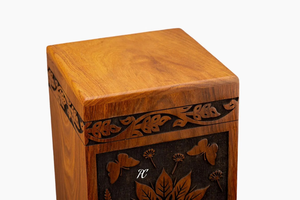 Urna de cremación de palisandro hecha a mano Árbol DE LA VIDA Caja conmemorativa de madera Recuerdo conmemorativo Urna de cremación decorativa para cenizas - Product Image 2