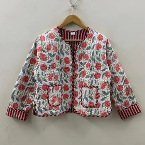 Veste courte de style bohème brodée indienne, veste courte brodée Suzani, veste bomber Suzani pour femmes - Product Image 1