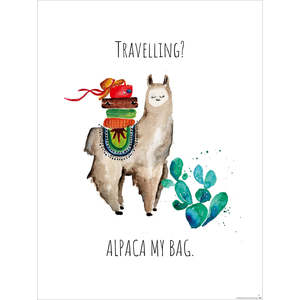Alpaca ศิลปะการพิมพ์กระเป๋าของฉันการเดินทางกระดาษคอมพาร์ตพิมพ์ลายศิลปะชีวิต - Product Image 3