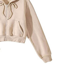 Sudaderas con capucha cortas informales para mujer, sudaderas de invierno suaves con logotipo frontal con capucha y estampado personalizado, novedad - Product Image 4