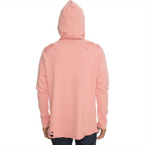 Conception de logo personnalisé capuche avec cordon de serrage poignets côtelés ourlet éponge française teinture réactive lavage de neige à capuche pour hommes - Product Image 4