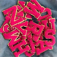 Patchs brodés en chenille personnalisés avec support thermocollant 3D, décoration de sequins en forme de fleur, couleurs et tailles personnalisées pour vêtements et sacs