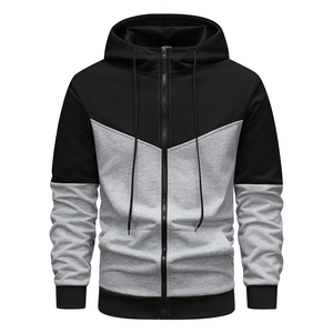 Haute qualité 100% coton matériel hommes survêtement fermeture éclair pas cher prix léger et confortable hommes survêtement - Product Image 3