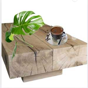 Table basse en bois massif, table basse solide, meubles - Product Image 1