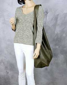 Bolso Hobo Vintage para mujer, bolso de hombro tipo bandolera para mujer, cuero genuino, flecos, borla, cierre de cremallera, cuero vegano - Product Image 2