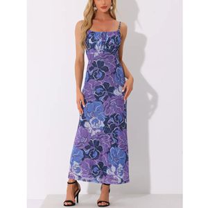 Robe moulante à fleurs pour femmes taille Empire tissé respirant antistatique ceinture longueur Midi pour printemps été automne décontracté froncé - Product Image 4