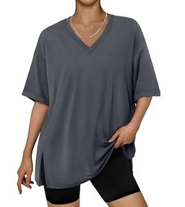 Camiseta de gran tamaño con estampado DTF para mujer, camiseta de moda de tela de algodón OEM con aspecto de calle holgado - Product Image 1