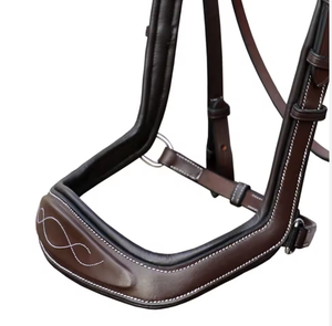 MH Global Export Bride de cheval en cuir avec logo personnalisé Tailles Full/Cob // Échantillon d'utilisation équestre X-Full disponible - Product Image 3