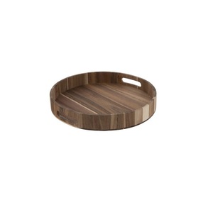 High Quality Solid Wooden Luxury Tray New Arrival Eco-Friendly Irregular Shaped <b>Plate</b> Polished Finish Designer Handle Hotel Home - Product Image 1
