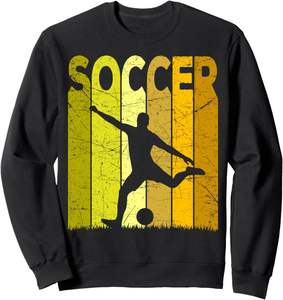 Sudadera de estilo fútbol retro para hombre, tela polar con diseño estampado de fútbol, ideal para uso diario, deportes y entrenamientos de otoño - Product Image 3