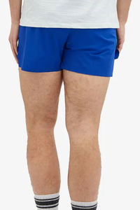 Pantalones cortos de correr azules ligeros y transpirables con cintura elástica y diseño para una máxima comodidad y rendimiento - Product Image 3