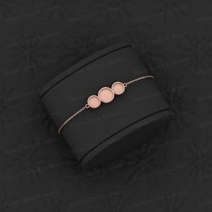 Perfect Quality <b>Solid</b> 925 Sterling Silver Round Circle <b>Charm</b> <b>Bracelet</b> Good For Ashes & Resin Work Keepsake Breastmilk Jewelry - Product Image 4