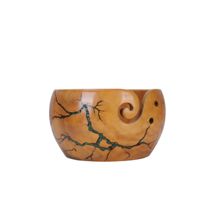 Fabriqué à la main Lichtenberg Figure bol de fil en bois tricot Crochet cadeau Crochet organisateur fil bol fonctionnel cadeau de noël - Product Image 6