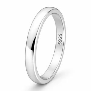 Plain 925 Sterling <b>Silver</b> <b>Band</b> Ring | Classic Minimalist <b>Wedding</b> & Daily Wear Ring for Men Women | Custom Size Wholesale Jewelry - Product Image 1