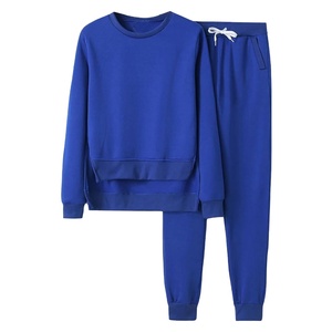 Women Casual Tracksuit <b>Set</b> Two Piece Crop <b>Top</b> & Pants Solid Sport Sweatshirt <b>Trousers</b> <b>Set</b> Custom OEM - Product Image 4