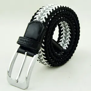 Wholesale INJAE VINA GOLF Casual Multicolored Braided <b>Elastic</b> Stretch Heat-Transfer Printed Golf <b>Belt</b> High Quality Alloy PU - Product Image 4