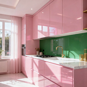 Senosan Acrylic Phải Đối Mặt Ván MDF 1220*2440*18Mm Độ Bóng Cao Màu Hồng Hiện Đại Đồ Nội Thất Nhà Với E1 Tiêu Chuẩn Mật Độ Trung Bình Fibreboard - Product Image 3