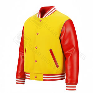 Veste universitaire résistante, confortable, respirante, en laine, couleur et taille personnalisées, réversible, coupe-vent, logo frontal - Product Image 4
