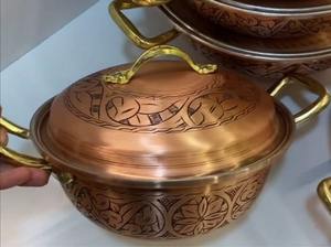 Olla de Cocina de Latón con Diseño Único, Olla de Diseño Hecha a Mano de Excelente Calidad, Olla de Cocina de Metal Clásica y Elegante con Asa de Latón - Product Image 2