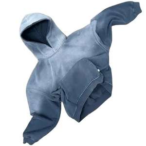 Sudadera con Capucha para Hombre, Estilo Desgastado, Tejido French Terry Grueso, Lavado a la Piedra, con Bordado, para Otoño, Venta al Por Mayor, ODM - Product Image 5